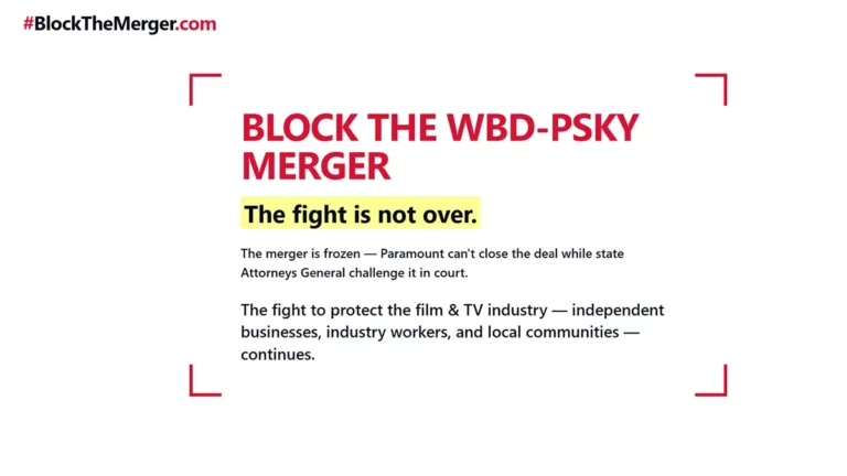 Billboardy #BlockTheMerger uderzają w fuzję Paramount-WBD